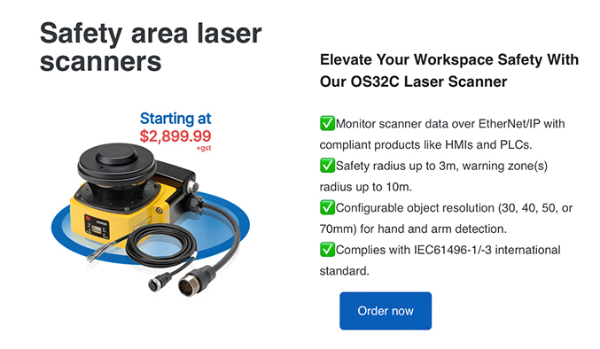 Omron Safety area laser scanners